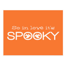 Spooky Typography Halloween Save the Date Postcard
