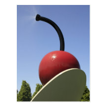 Spoon and Cherry Spraying Post Card