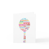 Spoon Food Words, note card