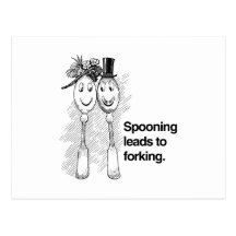 Spooning leads to forking postcards