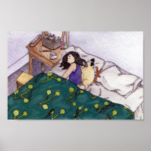 Spooning Pug Poster