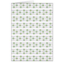 Spoons Pattern, with Green Splat. Card