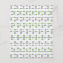 Spoons Pattern, with Green Splat. Flyer Design