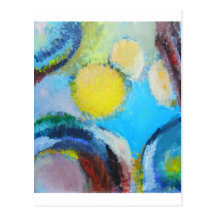 Spores abstraites (expressionisme microscopique) carte postale