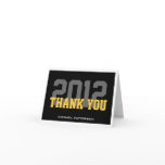 Sport Guy Graduation Thank You Black Gold Cards