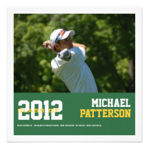 Sport Guy Photo Graduation Party CUSTOM Announcement