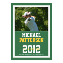 Sport Guy Photo Graduation Party CUSTOM Custom Invitation
