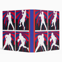 Sport Silhouettes 3 Ring Binder