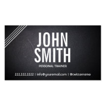 Sport Stripes Personal Trainer Dark Business Card