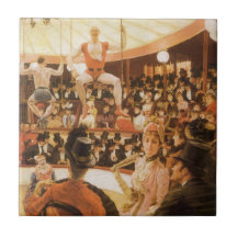 Sporting Ladies (or Circus Lover) by James Tissot Tiles
