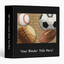 Sports Al-Star, Basketball/Soccer/Football 3 Ring Binders