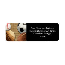 Sports Al-Star, Basketball/Soccer/Football Return Address Labels
