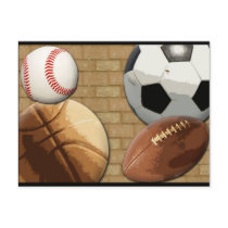 Sports Al-Star, Basketball/Soccer/Football Postcards