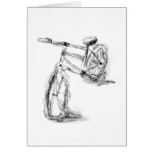 Sports Art Drawing Bike II Cards