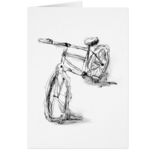 Sports Art Drawing Bike II Cards