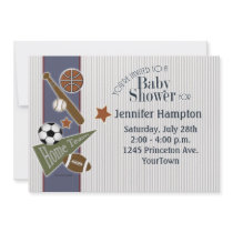 Sports Baby Shower Personalized Invite