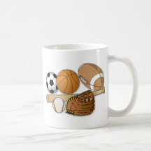 sports balls coffee mugs