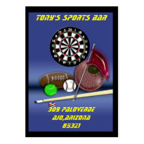 sports bar business card templates