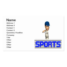 Sports Baseball Business Card