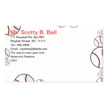 Sports; Baseball business card theme