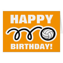 Sports Birthday greeting card | volleyball design