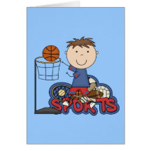 Sports Boy Basketball Tshirts and Gifts Card