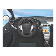 Sports Car Dashboard Custom Invitation