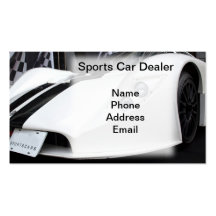 Sports Car Dealership Business Card