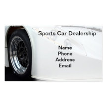 Sports Car Dealership Business Cards