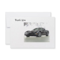 Sports Car Thank you Card