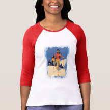 Sports d'hiver vintages - dames sur la piste t-shirts