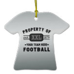 Sports Football: Property of Your Team Customized Christmas Tree Ornaments