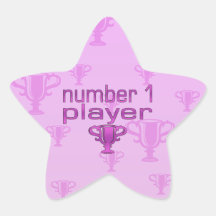 Sports Gifts for Girls : Number 1 Player Star Sticker