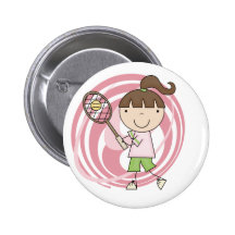 Sports Girl Tennis Tshirts and Gifts Pin