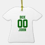 Sports Jersey Template Christmas Ornaments