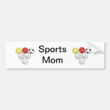 Sports mom bumper sticker