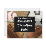 Sports Party Personalized Invitation