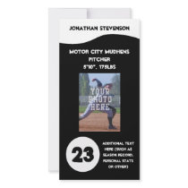 Sports Photo Trading Card, Custom Team Photo Greeting Card