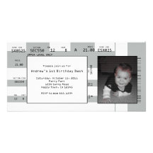 Sports Ticket Invitation Custom Photo Card