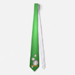 Sports Tie - Baseball Design #3 Green Background