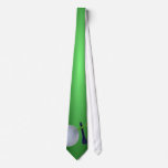 Sports Tie - Golf Design Green Background