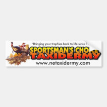 SPORTSMAN'S CHOICE TAXIDERMY TURKEY LOGO BUMPER STICKER