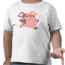 Sporty Cartoon Pig children T-shirt