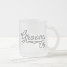 Sporty Heart Grey 09 Groom Frosted Glass Mug