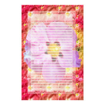 Spot Flower Lined Stationery