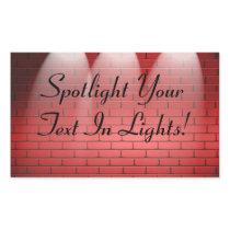 Spotlights On Red Brick Stickers