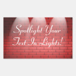 Spotlights On Red Brick Stickers