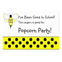 Spotted Bumble Bee School Coupon Business Card