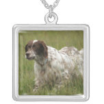 Spotted English Setter Dog Necklace