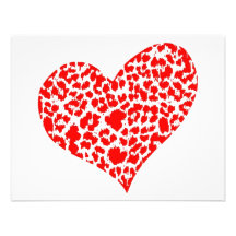Spotted Heart Custom Announcements
